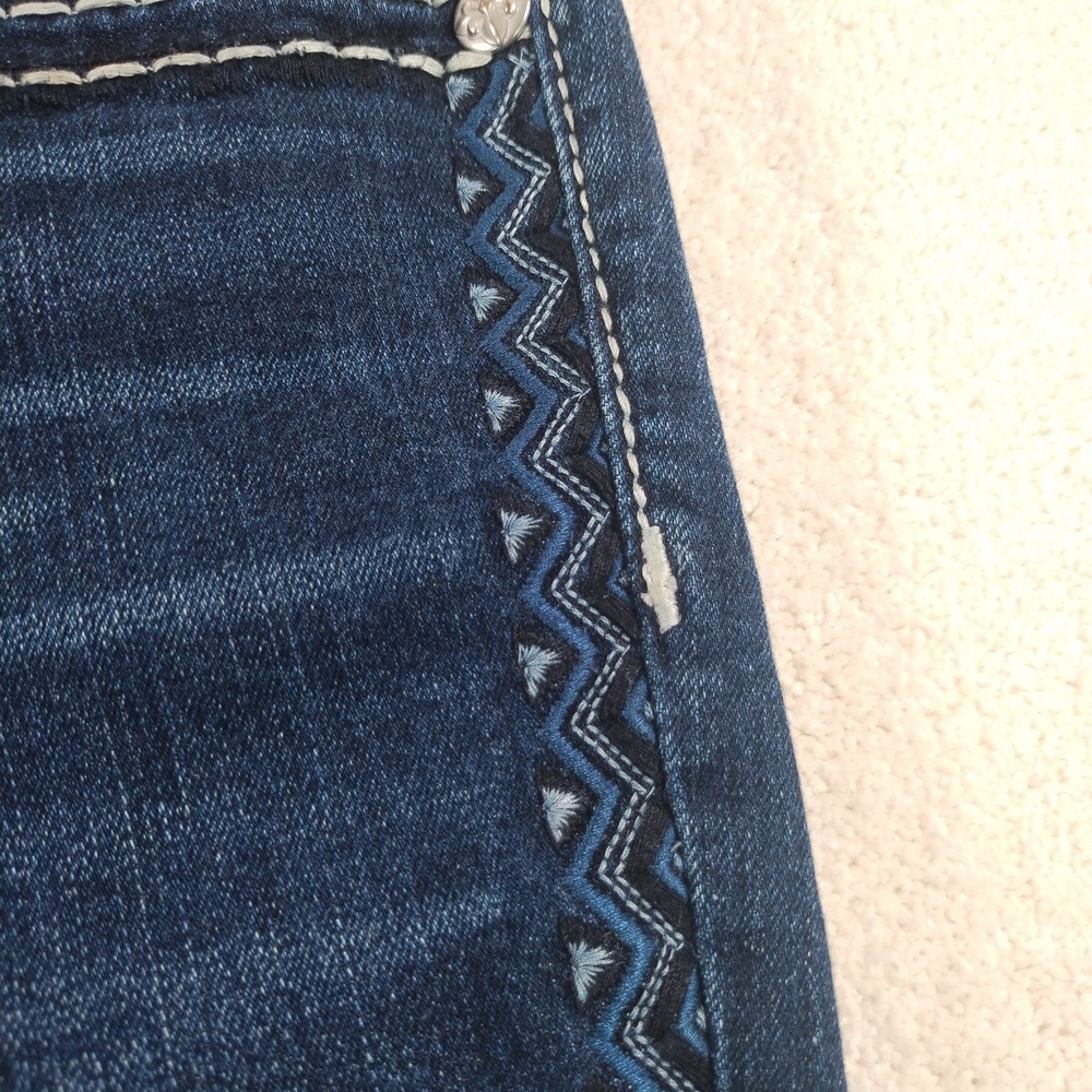 Miss Me Jeans Women's 27 Fits 30x27 Slim Boyfriend Ankle Stretch Embroidered 💎 - Picture 9 of 15